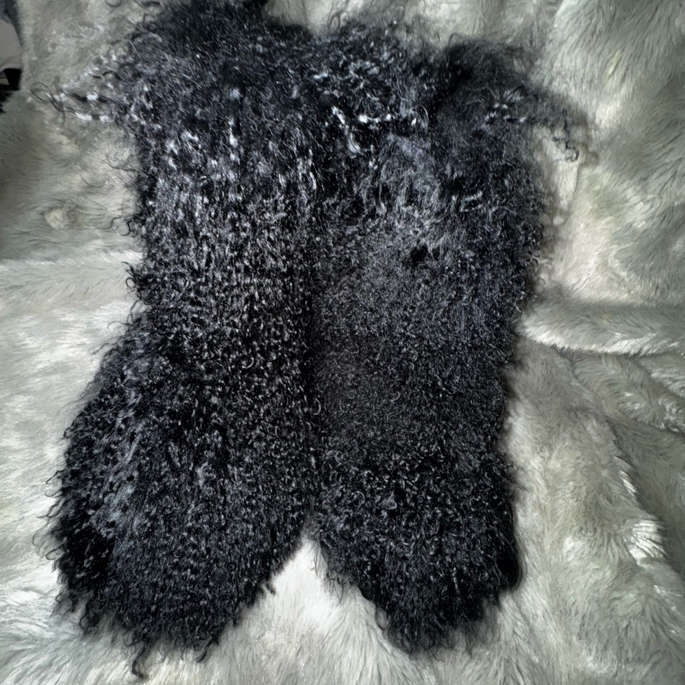 UGG Black Fluff Momma Mongolian Boots